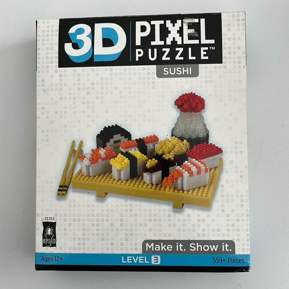 3D pixel puzzle-sushi